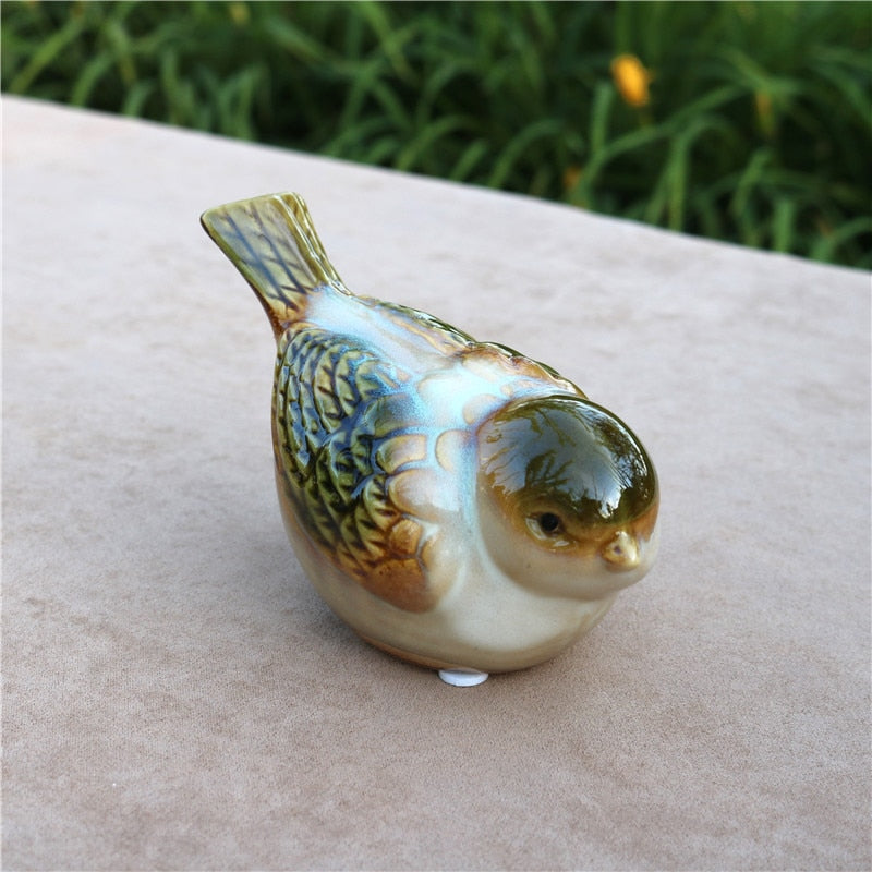 Hassas porselen severler kuş minyatür dekoratif seramik kuş ürünleri figürin masaüstü süsleme el sanatları mevcut aksesuarlar