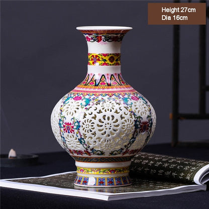 Nova chegada Antique Jingdezhen Cerâmica Vaso Cerâmico Vaso de Flor de Porcelana Blue e Branca Chinesa para Decoração