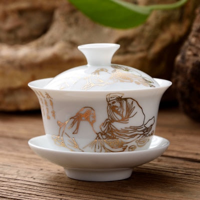 11.11 Gaiwan 80cc Фарфоровой Tureen китайская керамическая чаша для чая покрыта чаша с крышкой блюдцо
