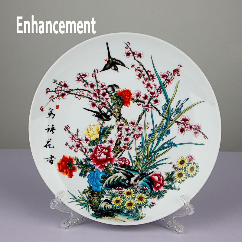 Nuovo stile cinese Lucky Ceramic Ornamental Plate Decoration Dister