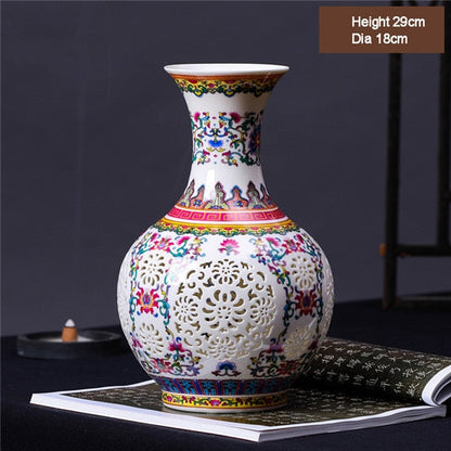 Nova chegada Antique Jingdezhen Cerâmica Vaso Cerâmico Vaso de Flor de Porcelana Blue e Branca Chinesa para Decoração