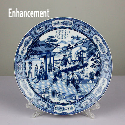 Ny kinesisk stil heldig keramisk prydplade Kinesisk dekorationsskål Porcelænsplade Indstil bryllupsgave