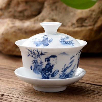11.11 Gaiwan 80cc Porselen Tureen Chinese Ceramic Tea Bowl Set Bowl Tutup