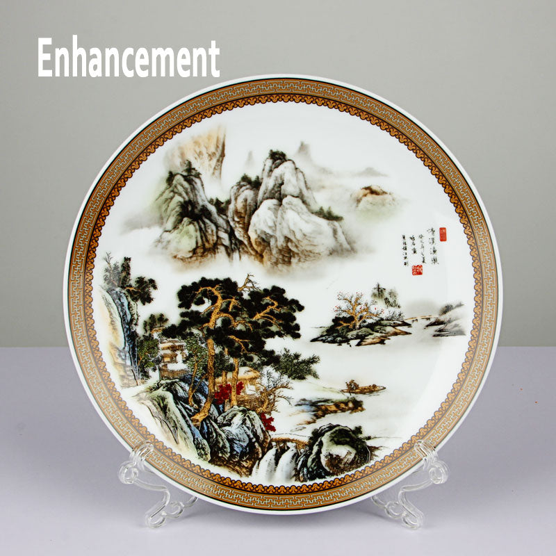 Nieuwe Chinese stijl Lucky keramische sierplaat Chinees Decoratie Dish Bord Porseleinen bord Set Wedding Gift