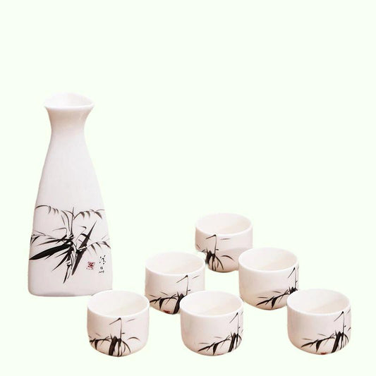 7kpl keramiikka japanilainen sake -potin kupit Sett Home Kitchen Flon viina kuppi juomavälineitä