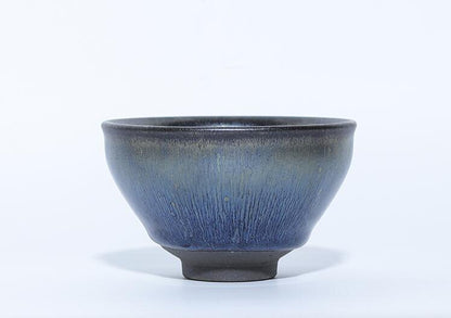 Jianzhan orientaliska tekoppar naturlig keramisk skål handgjorda tenmoku te skål
