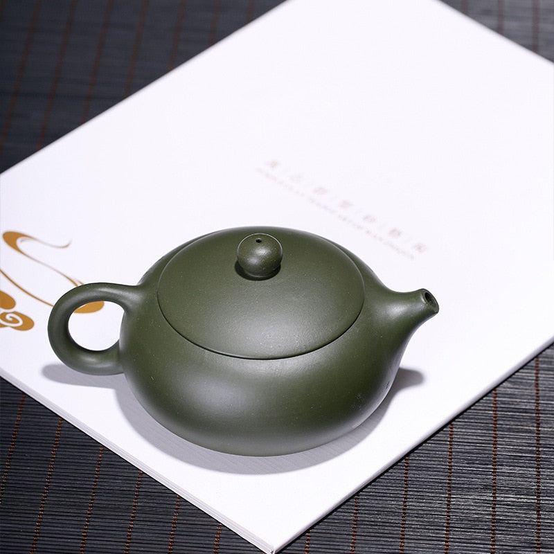 グリーンクレイフラットシーボールホールYixing Purply Clay Teapot Chinese Kongfu Tea Pots 180ml