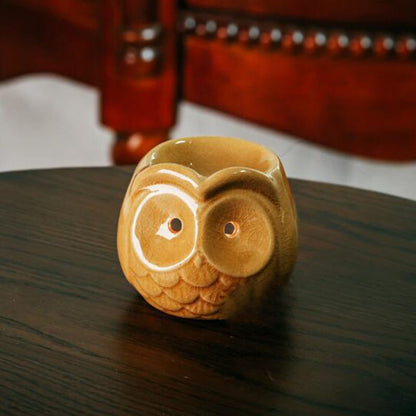 Keramická aromaterapie hořák Owl Aroma Oil Lamp Dárky a řemesla domácí dekorace éterické olejové hořáky držák svíčky