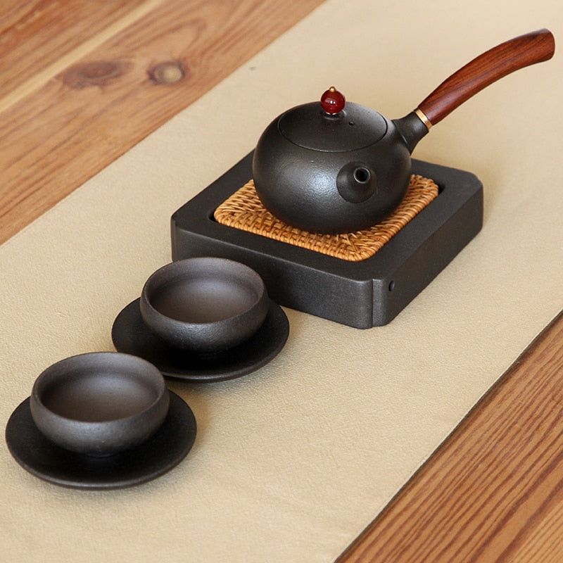 Théière japonaise en céramique faite à la main, bouilloire, tasse à thé, service à thé japonais en porcelaine, verres