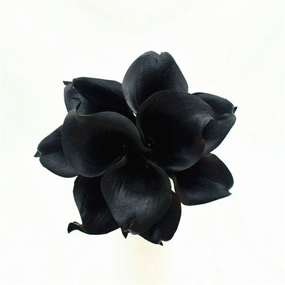 10 Navy Blue Calla Lilies Pu Real Touch Flowers Flowers Wedding Decoration Bouquets Cindupieces Falešné umělé květiny domácí dekorace