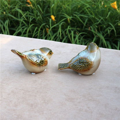 Pencinta porselin yang halus burung miniatur hiasan burung hiasan birdie item desktop hiasan handicraft aksesori sekarang