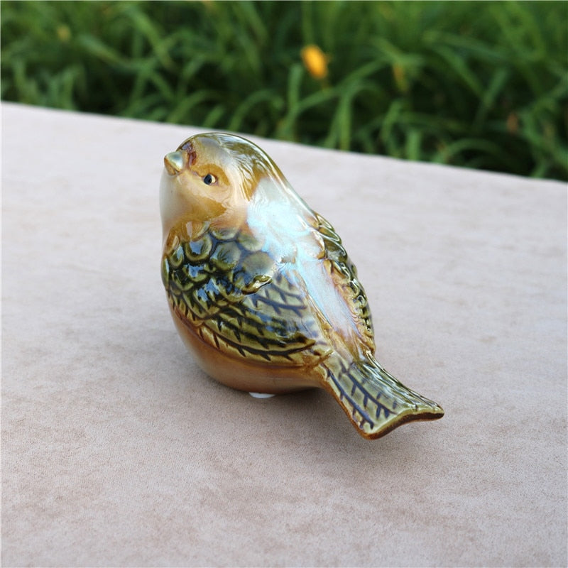 Hassas porselen severler kuş minyatür dekoratif seramik kuş ürünleri figürin masaüstü süsleme el sanatları mevcut aksesuarlar