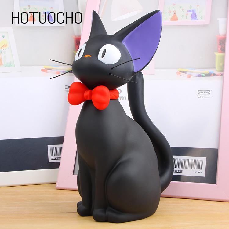 Hotuocho Black Cat Saving Box Patung Hewan Kotak Hewan Koin Bank Rumah Dekorasi Rumah Modern Gaya Bank Piggy Bank Hadiah Anak -anak
