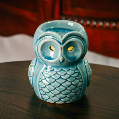 Ceramic Aromatherapy Burner Owl Aroma Oil Lamp Gifts And Crafts Home Decorations Essential Oil Burner Candle Holder