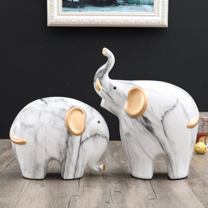 Kreative elefant ornamenter en familie på tre fire heldige side værelse stue tv kabinet veranda dekorationer gaver figurer figurer