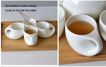 هدية مبتكرة ، 240 مللي ، تصميم قطرة الماء ، كوب قهوة نسبرسو إبداعي من الصين ، كوب بيرة من السيراميك