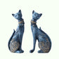 Figur, dekorative Katzenstatue aus Kunstharz für Heimdekorationen, europäisches kreatives Hochzeitsgeschenk, Tierfigur, Heimdekoration, Skulptur 