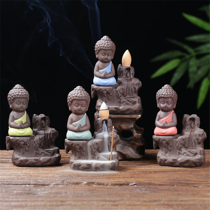 Savu vesiputous suitsukkeiden poltin Buddha