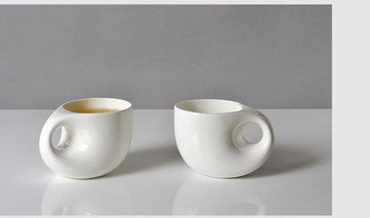 Plain white bone china tea pot & cup set , water drop shape, five-piece set, english tea set, teapot for tea, ceramic coffee set