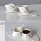 150 ml, schlichtes weißes Teetassen- und Untertassen-Set aus hochwertigem Knochenporzellan, weiße Porzellantasse, Weckkaffeetasse, Tasse zur Sublimation 