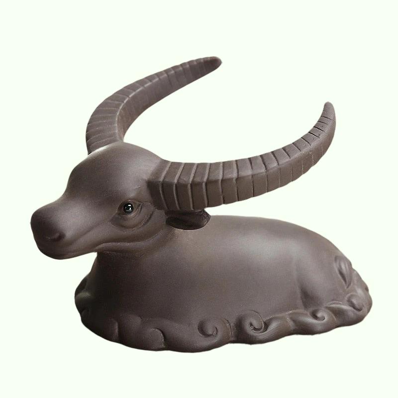 1 pieza Púrpura Clay Mascot Tea Accesorios para mascotas Handicraft Cattle Home Decoración de negocios Mobiliario de regalo
