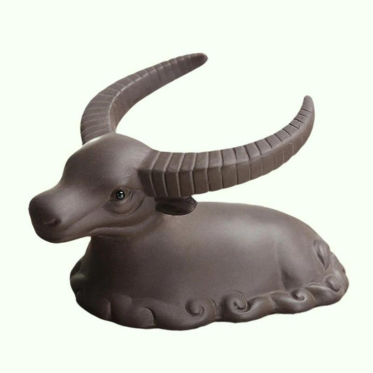 1piece Purple Clay Mascot Tea Pet Accessories Handicraft Cattle Home Decoration Business Gift Furnishing