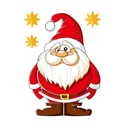 Christmas Santa Claus Stiker Jendela Ornamen Dinding Liontin Natal Selamat Natal untuk Dekorasi Rumah Stiker Tahun Baru 2023
