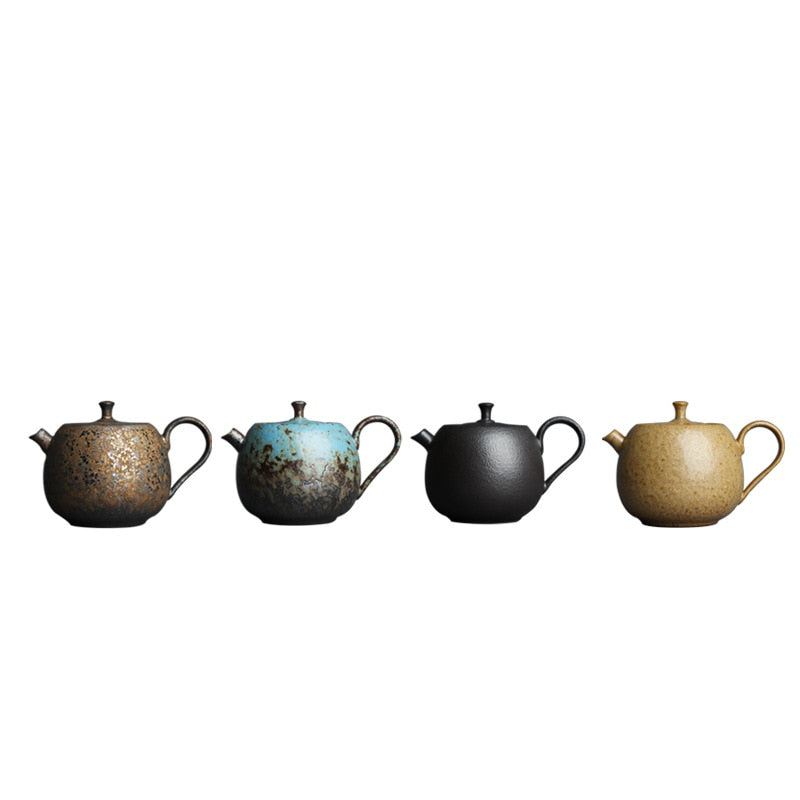 Kiinalainen tyylinen retro-kivitavarat Persimmonin muotoinen kädessä pidettävä teekannu, käsintehty keramiikkauuni, henkilökohtainen teevalmistaja