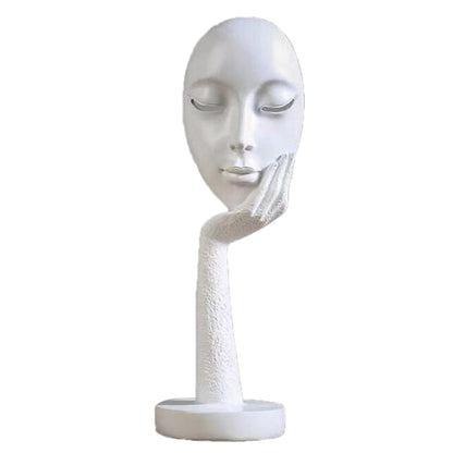 현대 인간 명상 자 추상 레이디 얼굴 캐릭터 수지 조각상 조각 예술 공예 피고인 가정 장식 디스플레이