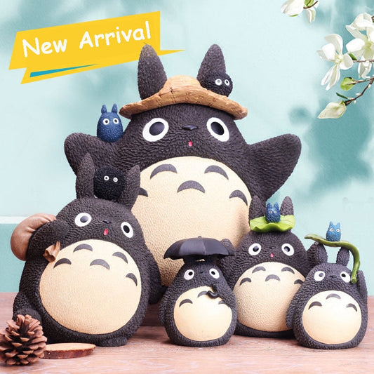 Anime Totoro Piggy Bank Reçine Karikatürüm Komşum Totoro Para Kutusu Japon Figürinler Doğum Günü Çocuk Hediye Para Tasarruf Kutusu Depolama