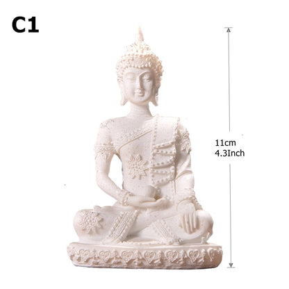 28 스타일의 미니어처 부처 동상 자연 사암 Fengshui 태국 부처님 힌두교 입상 가정 장식 장식 15