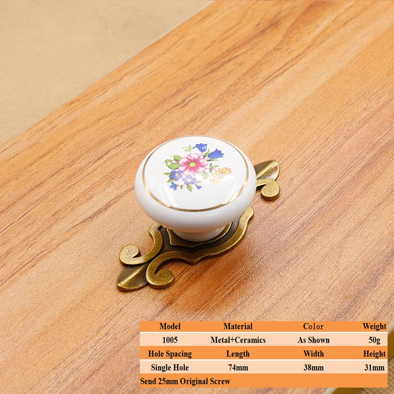 Lstaban ny kinesisk moderne enkel skuffeskab garderobe vin kabinet bogreol keramisk enkelt hul zink legering runde håndtag