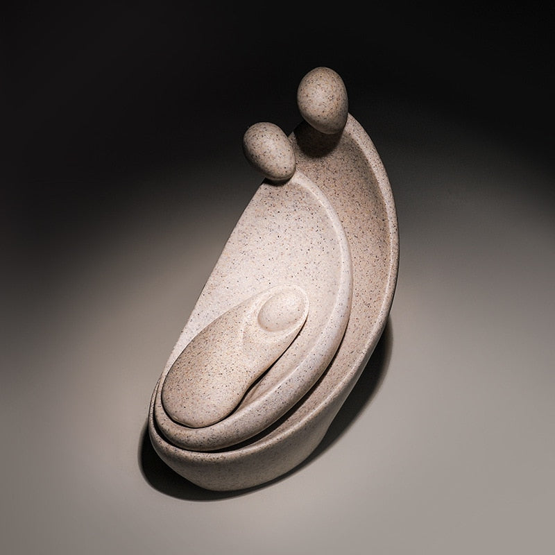 Nordic Abstrak Pasangan Cinta Ibu Patung Keluarga Patung Handmake Karakter Resin Ornamen Dekorasi Kerajinan Dekorasi Keramik