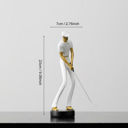 Golf Human Staty Harts Art Creative Sculpture Office Decor Accessories Modern Craft Cabinet Tablett Figurer Heminredning