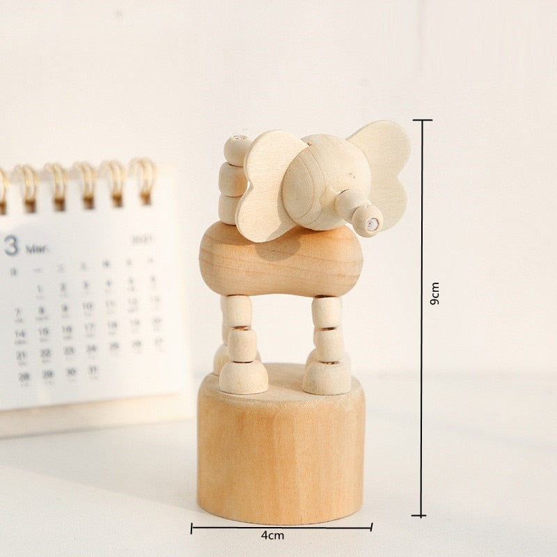 Sarjakuva puinen taideteos siirrettävä nukketeatteri