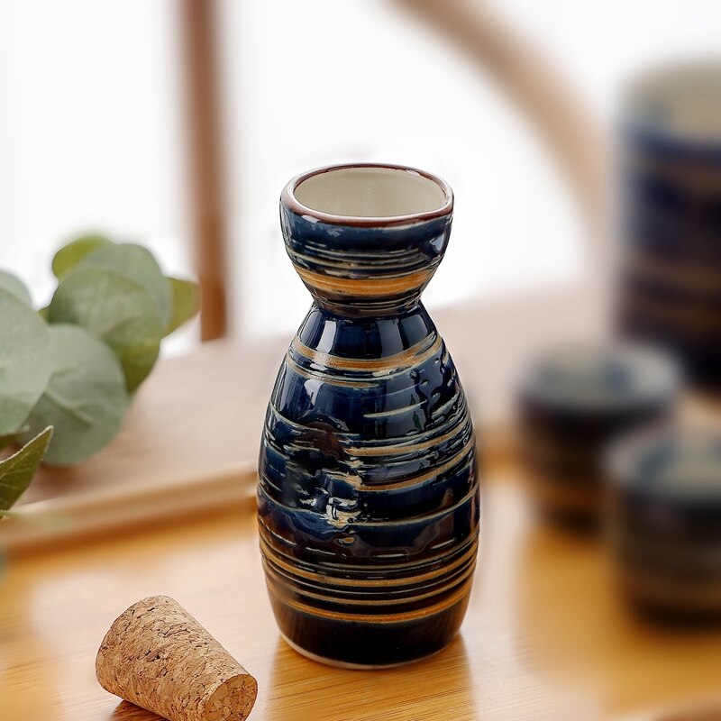 Retro keramiskt vin set sprit glas vin dispenser japansk skull set cup potten varmare drickssprit barware bröllop gåvor