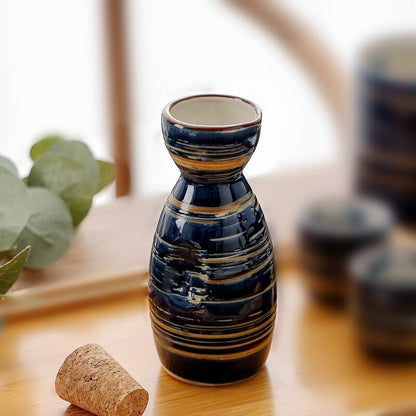 Anggur keramik retro set minuman keras anggur dispenser jepang sake set cangkir pot peminum hangat roh hadiah barware hadiah pernikahan