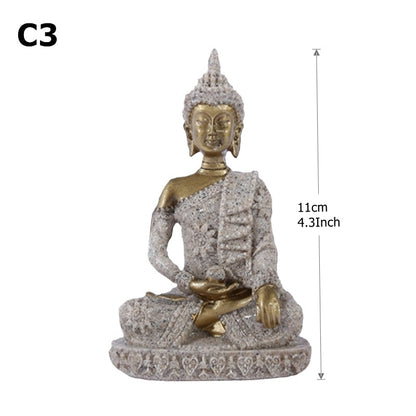 28 Stijl miniatuur Boeddha Statue Nature Sandstone Fengshui Thailand Boeddha Sculptuur Hindoe Figurine Home Decoratief ornament 15