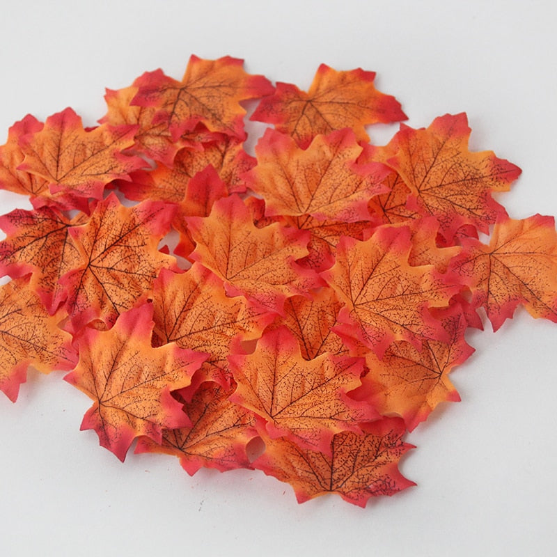 Искусственные кленовые листья мини -тыква сосны Желушки День благодарения на Хэллоуин
