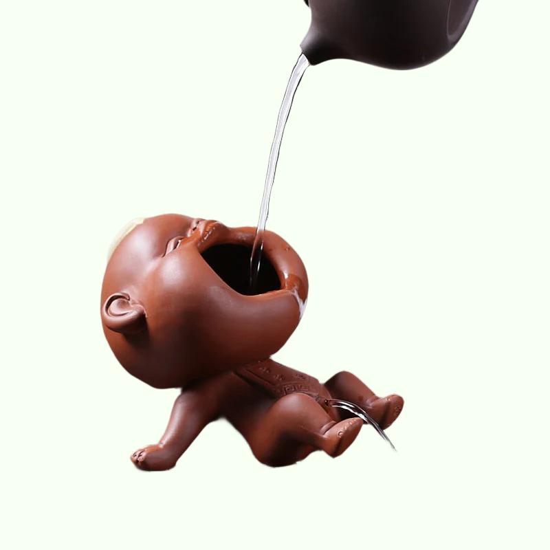 חול סגול תה בוטיק קישוט לחיות מחמד יכול להעלות תרסיס מים בשתן ילדים תה יצירתי בעבודת יד לשחק עם תה לילדים