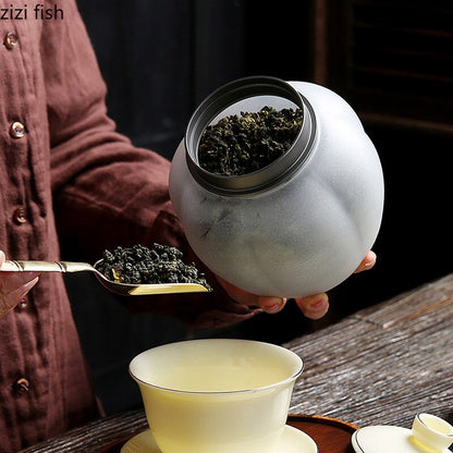 Läpikuultava lasipurkki teetä caddy -eläinsuoja koristeelliset purkki suljetut purkit sakeutettua lasialaatikkoa kodin säiliön teetä järjestäjä