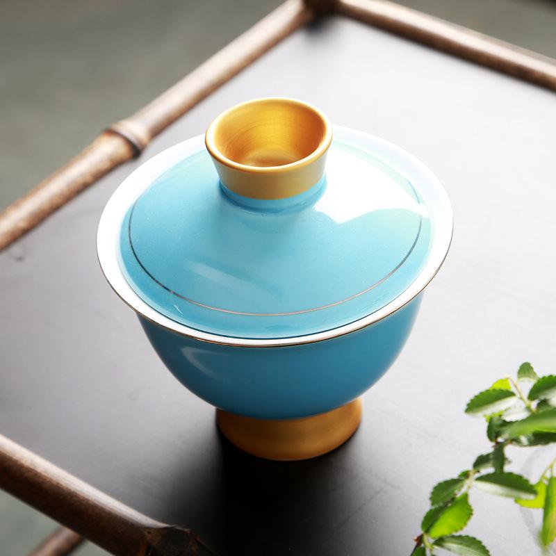Chinese tradities Gaiwan Ceramics Tea Set Kungfu Tea Cups Porseleinen theekom Tureen voor reisketel drinkware -gereedschappen 180 ml