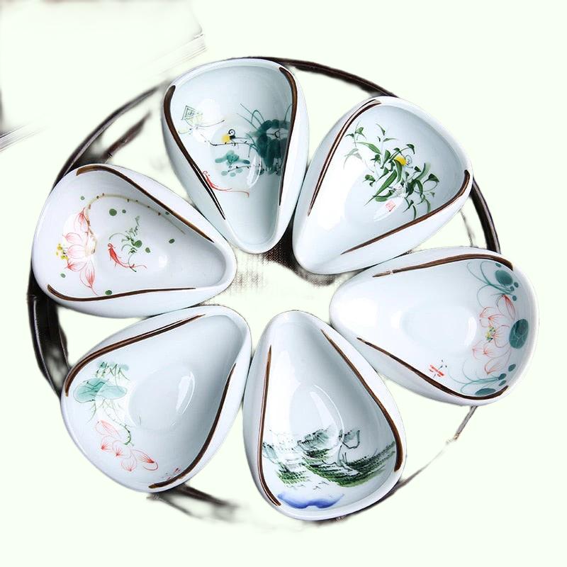 1PEECE HANT PANTED TEA Держатель Spoon Ceramic запасные аксессуары Бизнес Высококачественные фарфоровые подарки посуда