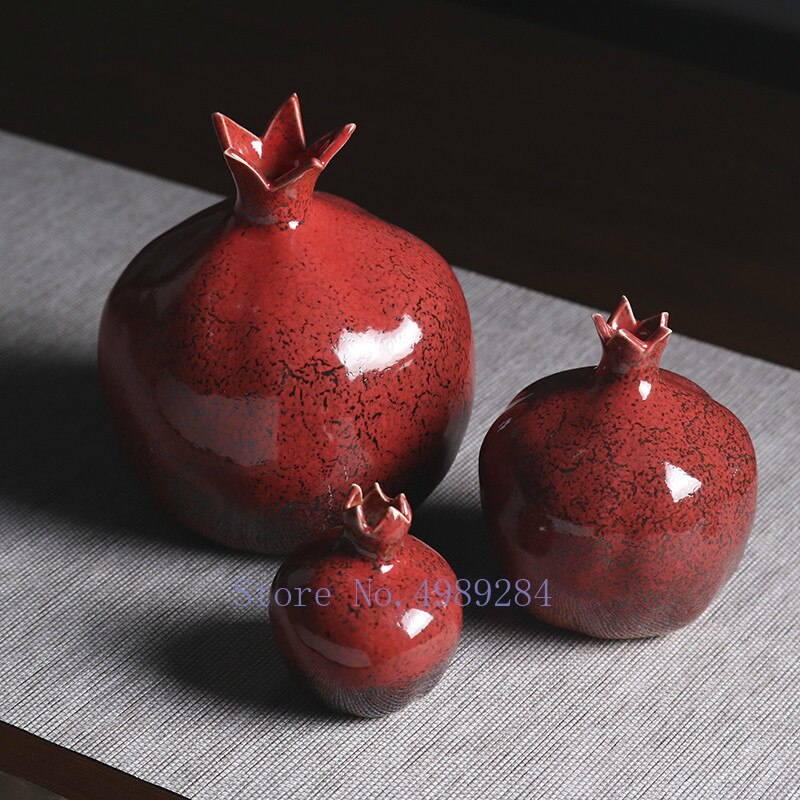 Kreatywność wazon ceramiczny Czerwony Granat Granat Akcesoria kwiatowe wazonowe ozdoby dekoracyjne nowoczesne dekoracja domu