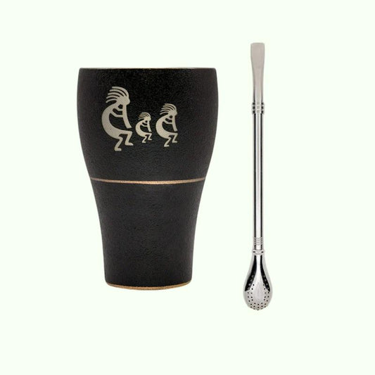 Tasses en céramique originales Yerba Mate, gourdes argentines, tasse à café et lait avec paille