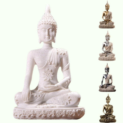 28 Styl Miniature Buddha Socha přírodní pískovec fengshui Thajsko Buddha sochařská hinduistická figurka Dekorativní ornament 15