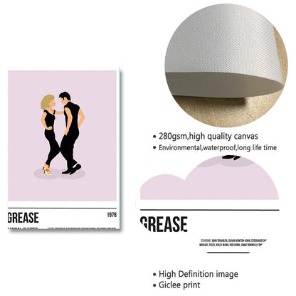 Grease Poster Canvas Stampe Dirty Dancing Movie Painting Vintage Pulp Fiction Film Immagine Gift Home Decorazioni per la casa