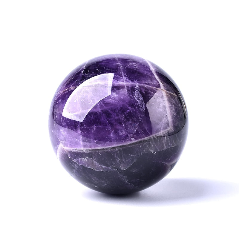 1 pc Natural Dream Amethyst Ball Polished Globe Massaging Ball Reiki Healing Stone Home Decoratie Exquise Gifts Souvenirs Gift