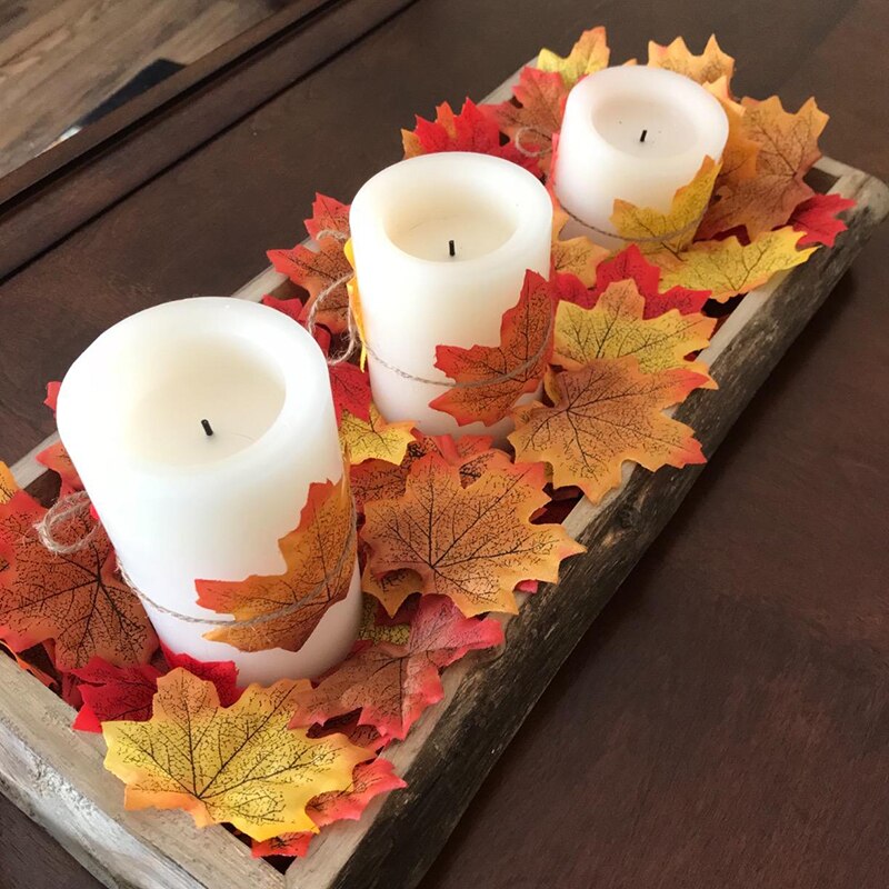 Folhas de bordo artificiais Mini pinheiros de abóbora bolotas de ação de graças a decoração de halloween adereços de fotografia DIY artesanato