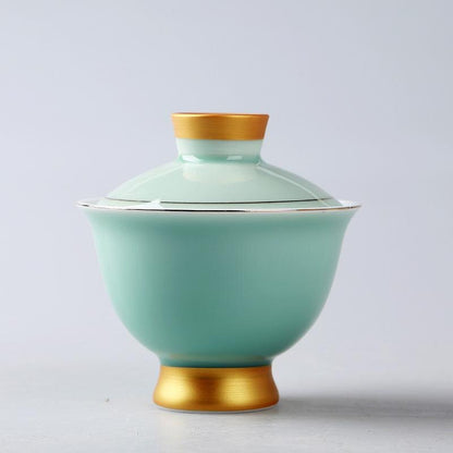 Chinese Traditions Gaiwan Ceramics Tea Set KungFu Tea Cups Porcelain Tea Bowl Tureen for Travel Kettle Drinkware Tools 180ml